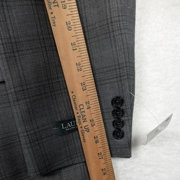 Lauren Ralph Lauren Suit Jacket Mens 50L Glen Plaid Blazer Ultraflex Stretch - Picture 9 of 11